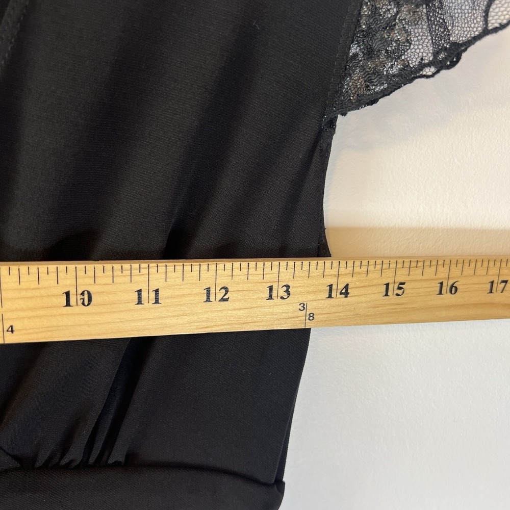 Vtg Y2K Moda International Black Sheer Whimsigoth Vamp Victorian Dress‎ Women M - Picture 9 of 10
